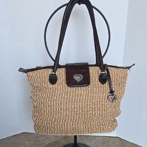 Brighton Raffia Straw Shoulder Bag